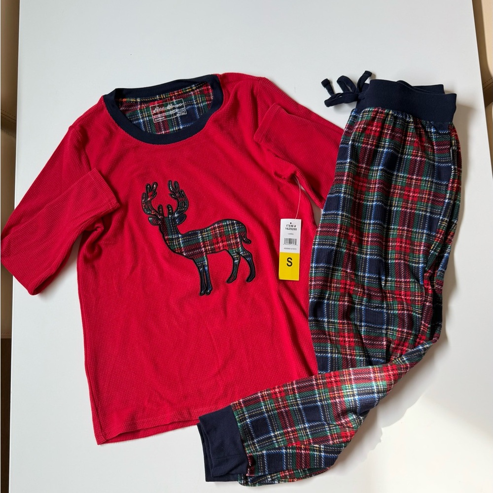 Carter's Red and Navy Plaid Kids Pajama Set